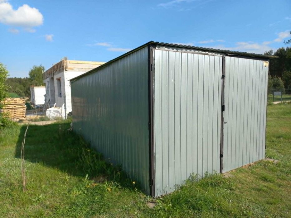Garaż blaszak, używany, ocynkowany