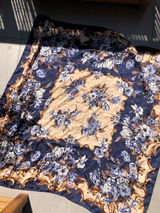 Reine seide jedwabna chusta apaszka silk premium piekna vintage