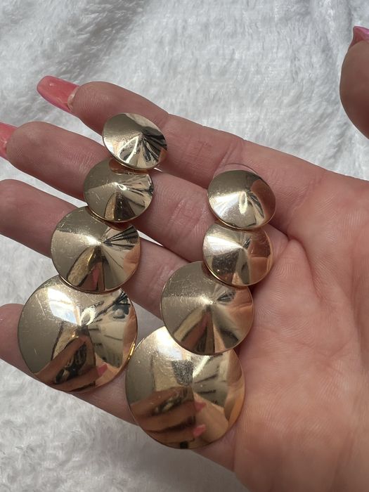 Kolczyki eleganckie szykowne old money mankietowe glam chic wiszące