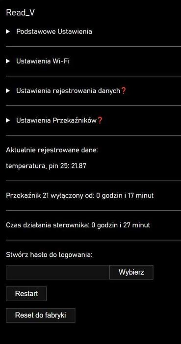 Sterownik uniwersalny ustawiany przez Wi-Fi