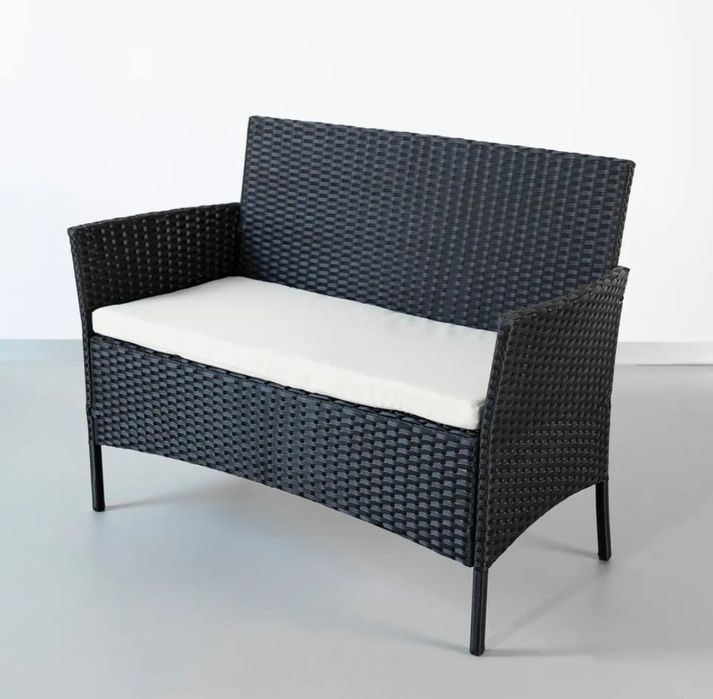 Zestaw mebli ogrodowych Italform technorattan Brava czarny 4 el.