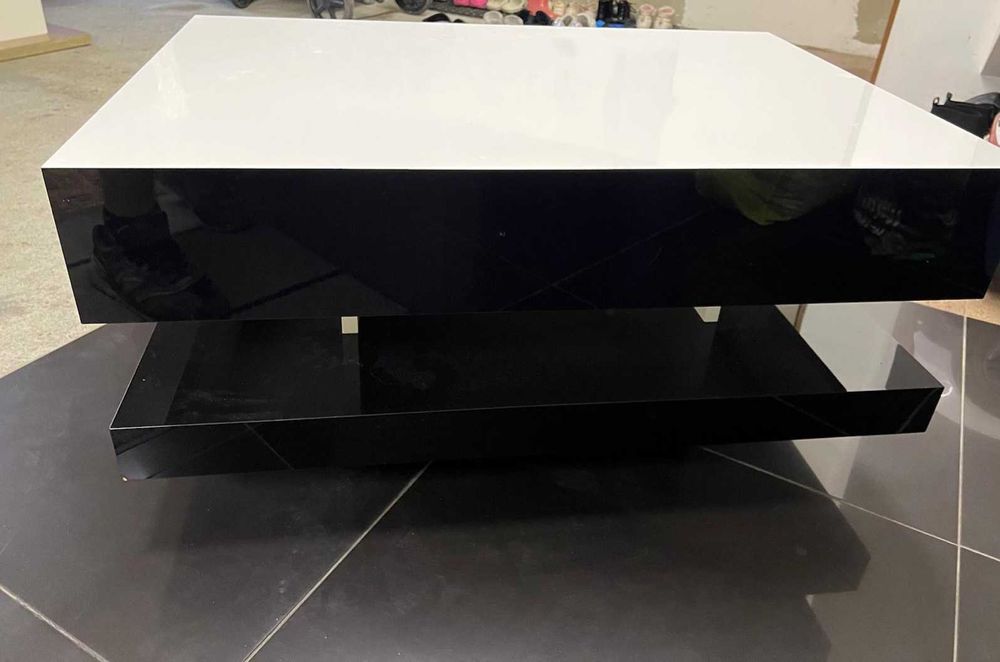 Ława ( stolik kawowy) czarno biały