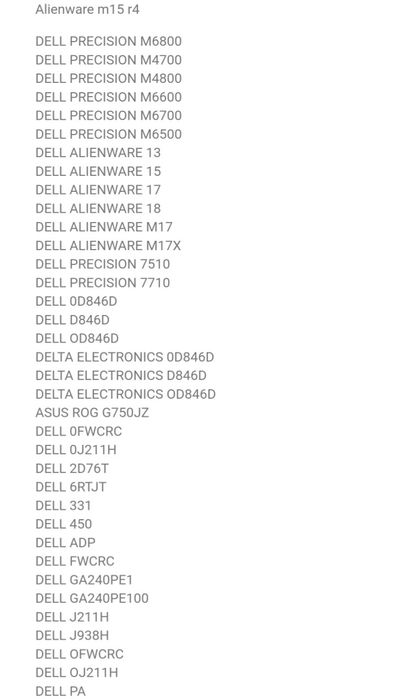 Dell Alienware 240W Charger428220853844060165