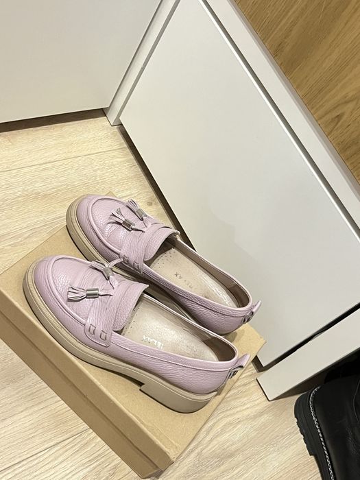 Skorzane mokasyny loafersy Rylko