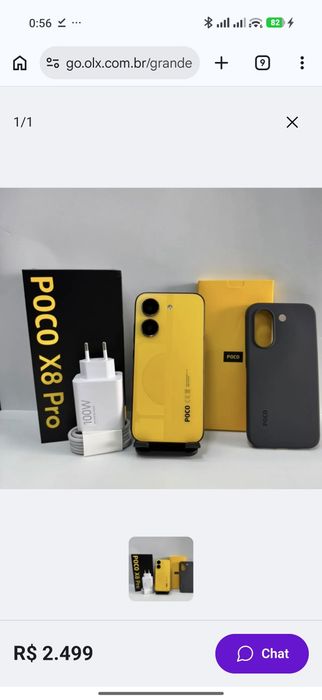 Poco X8 pro amarelo