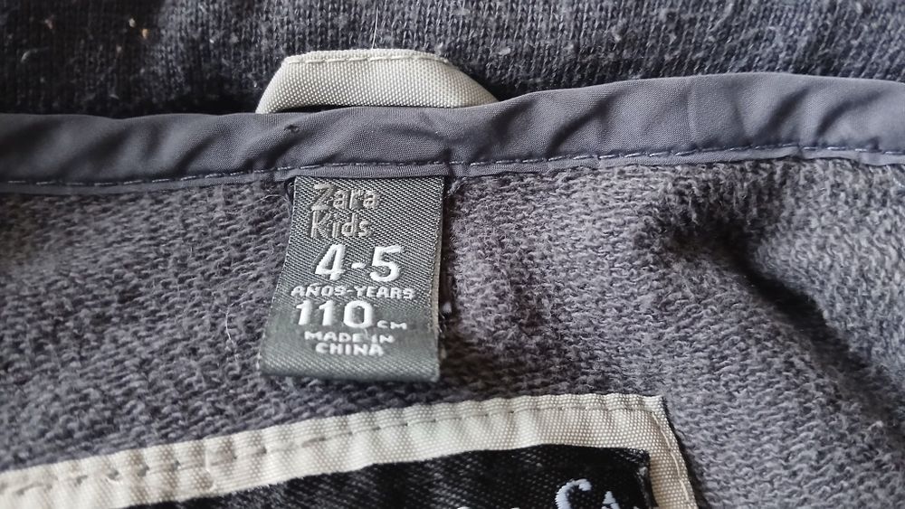 Kurtka 110 ZARA kids przejściowy podpinka kaptur chowany