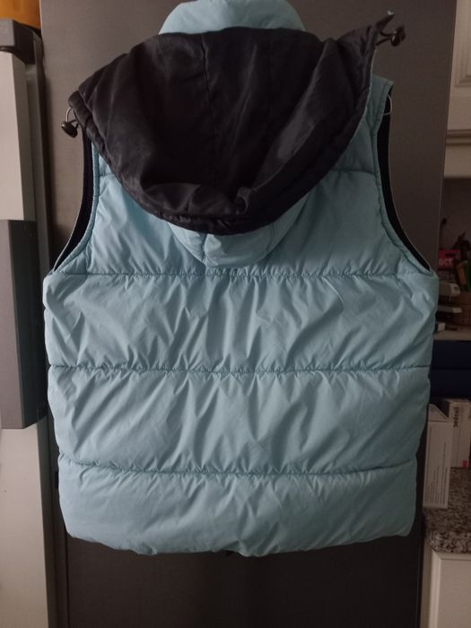 Casaco azul acokchoado forrado a flanela preta