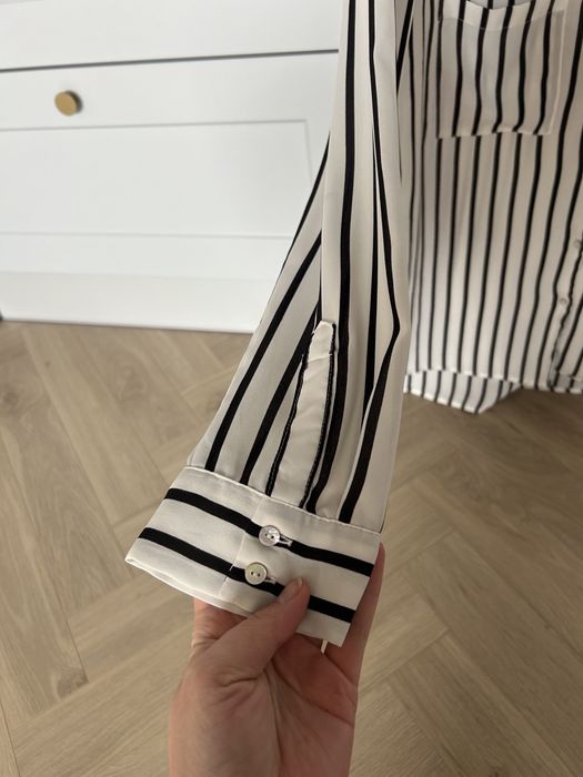 Biała koszula w paski H&M