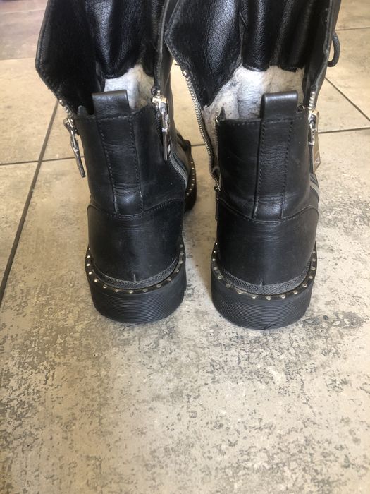 Зимние ботинки кожа
