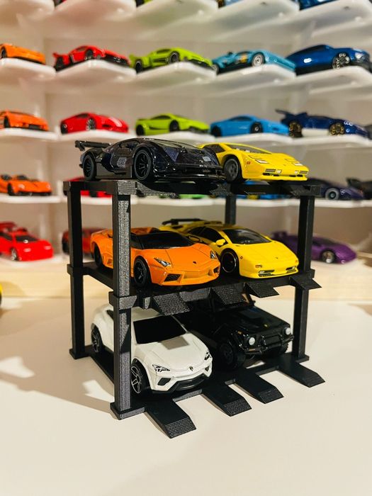 Expositor elevador para 6 hot wheels