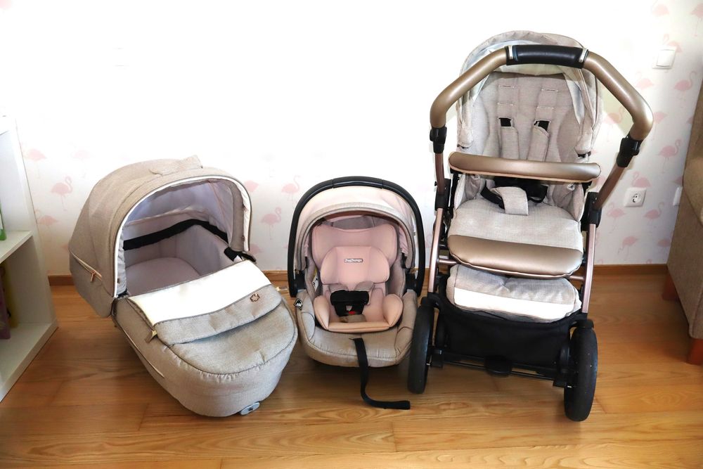 Trio Peg Perego carrinho, alcofa e ovo