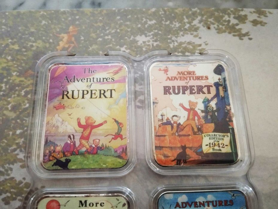 Coleção Medalhas Rupert Bear - 12 Medalhas Prata