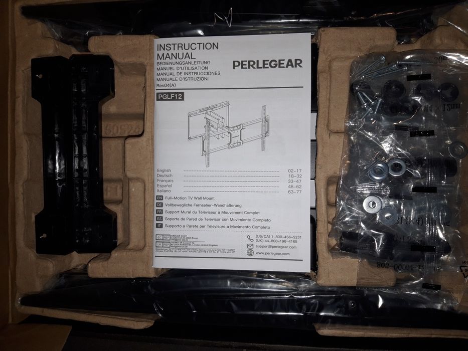 Uchwyt stojak ścienny do telewizora 37-84 "Perlegear 50 kg
