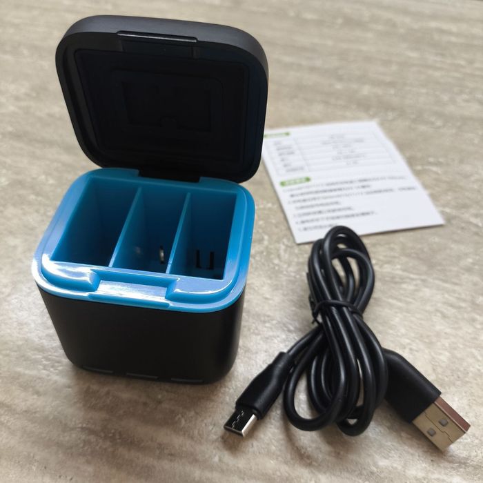 Зарядний бокс для екшн-камер GoPro 9/10/11/12 Зарядка на 3 акумулятор