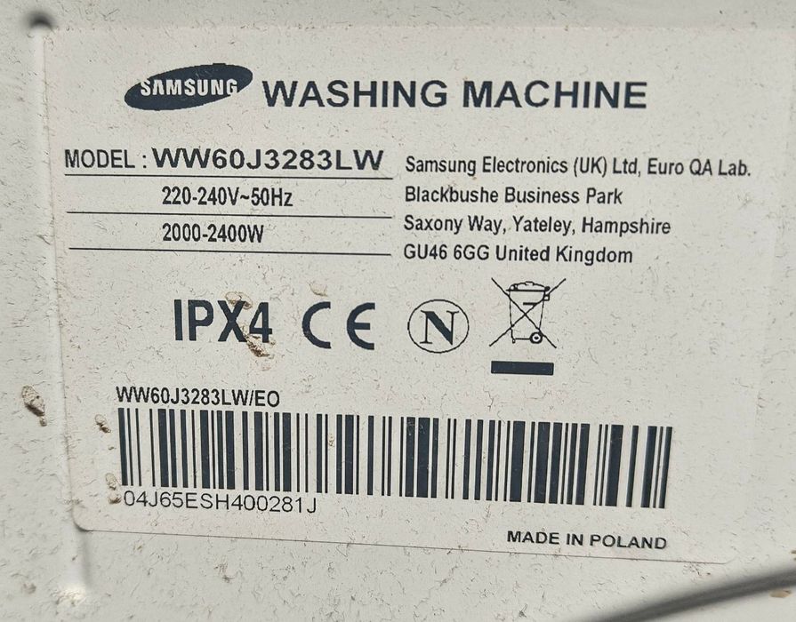 Запчасти б/у для Samsung ww60j3283LW