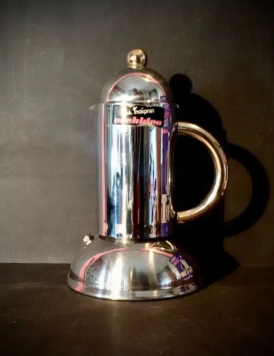 CAFETEIRA ORCHIDEA - expresso - anos 80 - Inoxpran - made in Italy