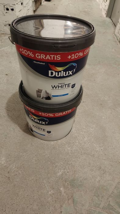 Farba Dulux Fresh White 2x11L Biała Matowa do ścian i sufitów (Zestaw)