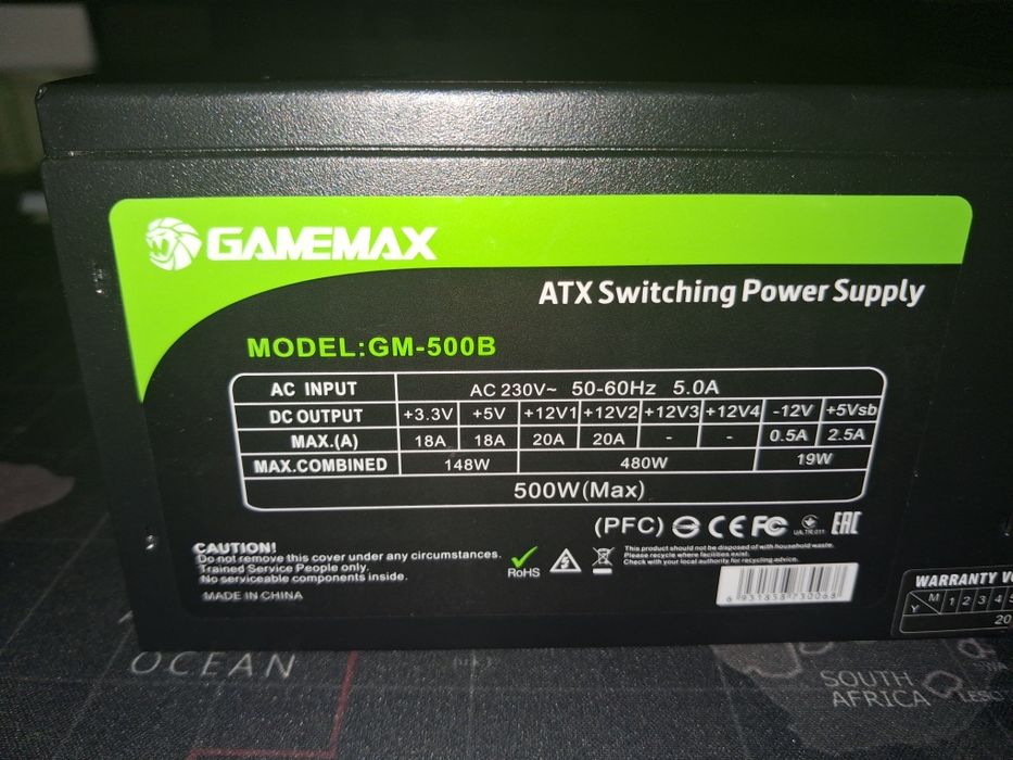 Блок питания GameMax 500Ватт