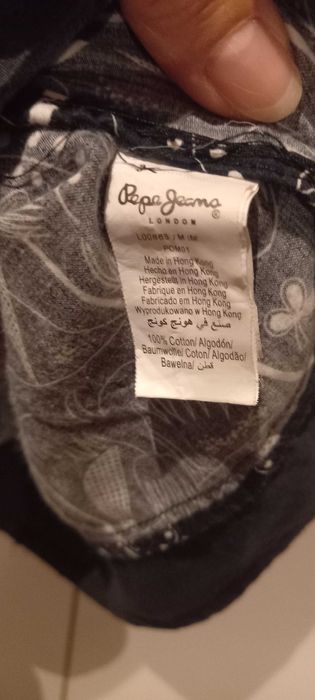 Vestido preto e branco, curto - M - Pepe Jeans