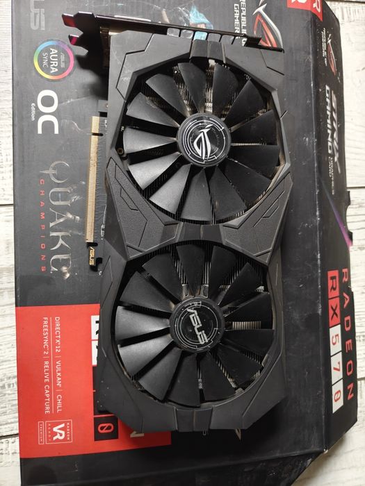 Відеокарта Asus rog strix amd radeon rx 570 4g