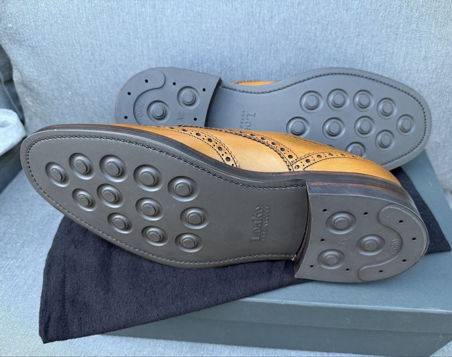 Nowe Loake Chester Tan Brogsy 10 F (F-regular) skòra