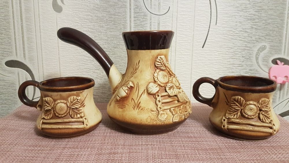 Турка + 2 чашки кофейные