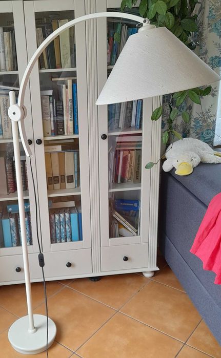 Lampa Vintage podłogowa, stojąca, drewno gięte , ciężka postawa