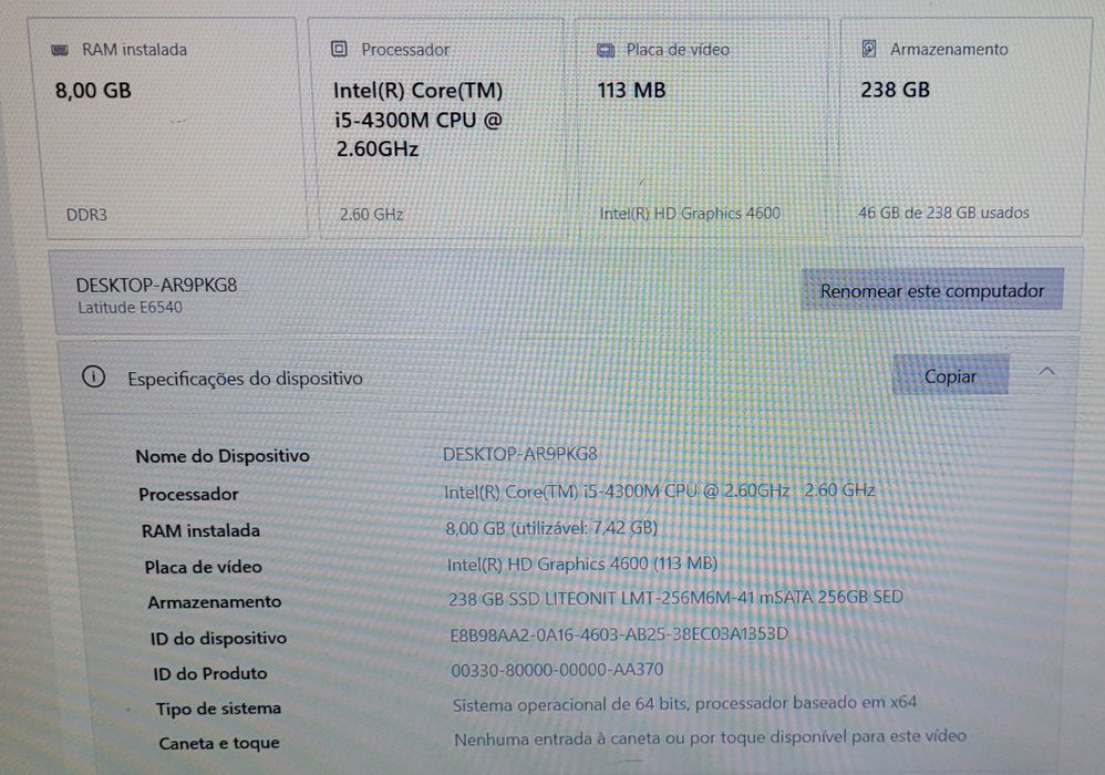 Portátil, Laptop, Notebook - Dell Latitude E6540 – i5 SSD RÁPIDO