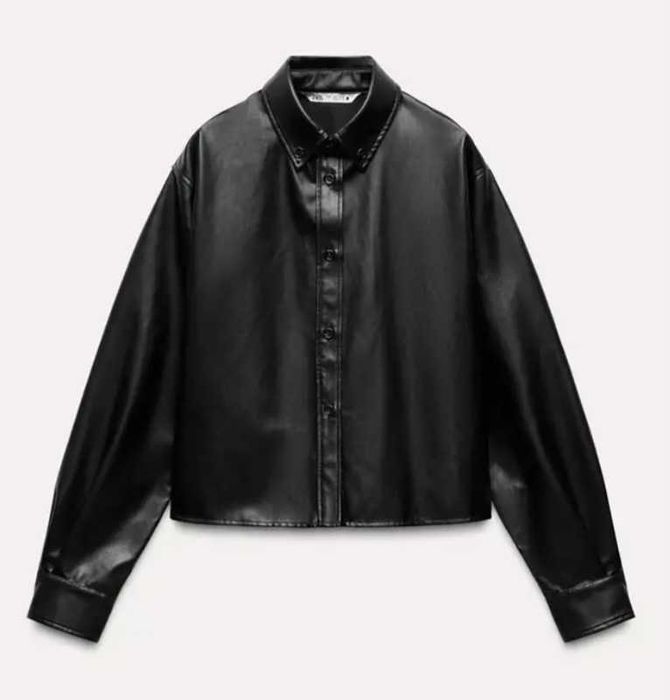 Zara koszula wierzchnia ze sztucznej skóry rozmiar L 40 damska kurtka