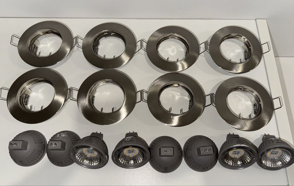 Apliques para embutir com luzes, casquilho e transformador