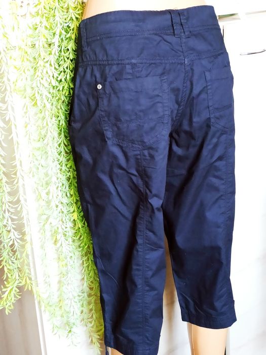 Sg Nowe granatowe rybaczki damskie  38 , M bawełniane spodnie 3/4 38 ,