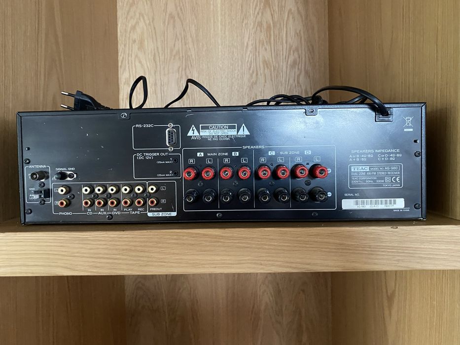TEAC Dual Zone Am/FM Stereo  Recerver AG -980 Digital Zone Wzmacniacz