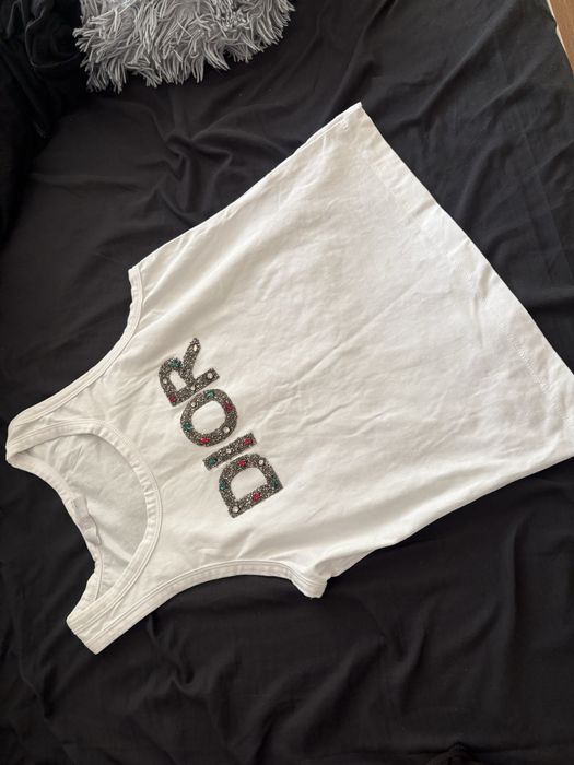 Top dior swiecacy napis przesliczny rozmiar s/m