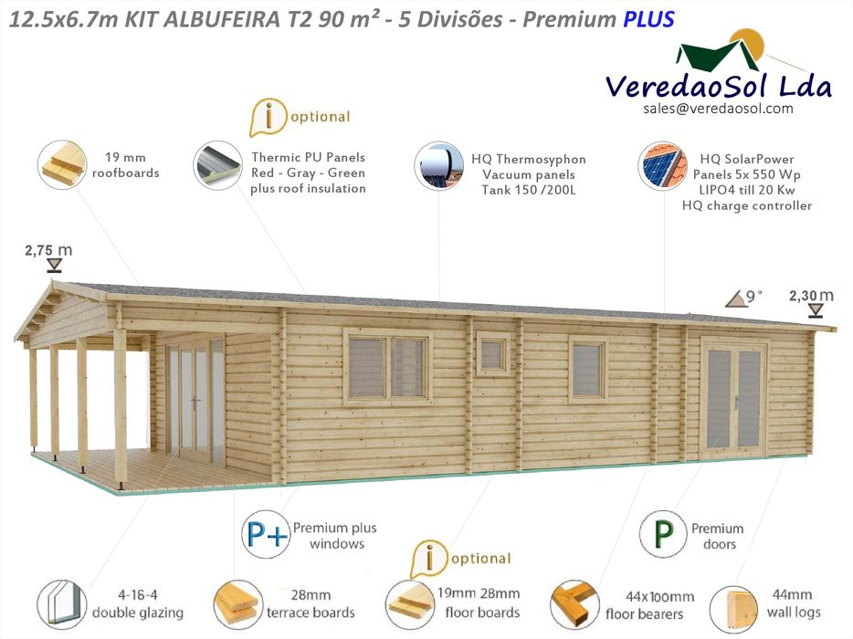 Casa Madeira ALBUFEIRA T2 90m² c. terraço 5 divisões NOVO PREMIUM PLUS