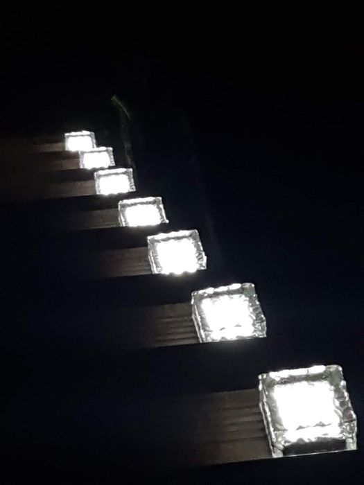 Lampa ogrodowa, kostka 10x10x5cm led 12szt