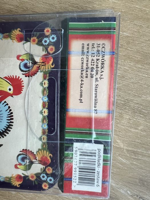 Podkladki korkowe folk paniątka z Polski nowe