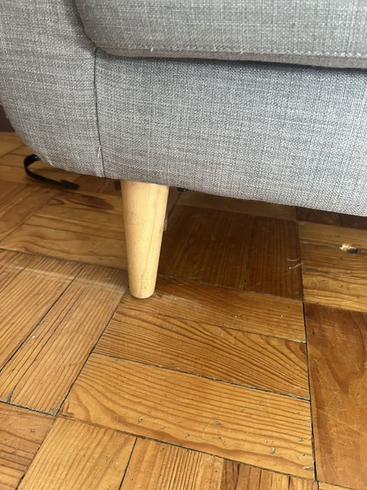 Sofa de 3 lugares cinzento