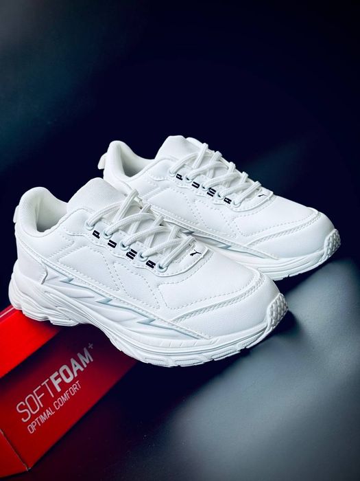 Шкіряні кросівки Puma білі жіночі ідеальні на весну хіт