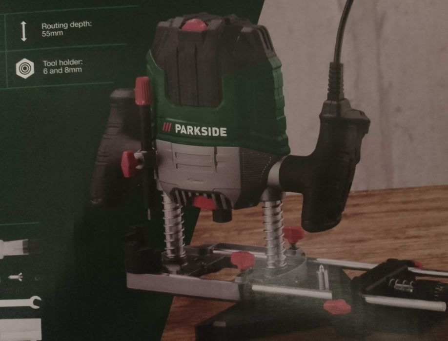 Frezarka górnowrzecionowa Parkside POF 1200 , nowa, dodatki, gwarancja