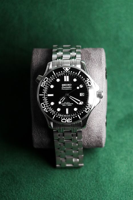 Zegarek Seiko Mod Seamaster Black Custom Mod