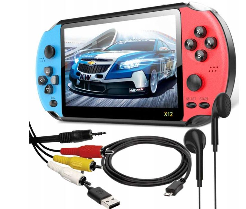 Profesjonalna KONSOLA Przenośna Do Gier x12 5,1" 5000 Gier PL (-20%)
