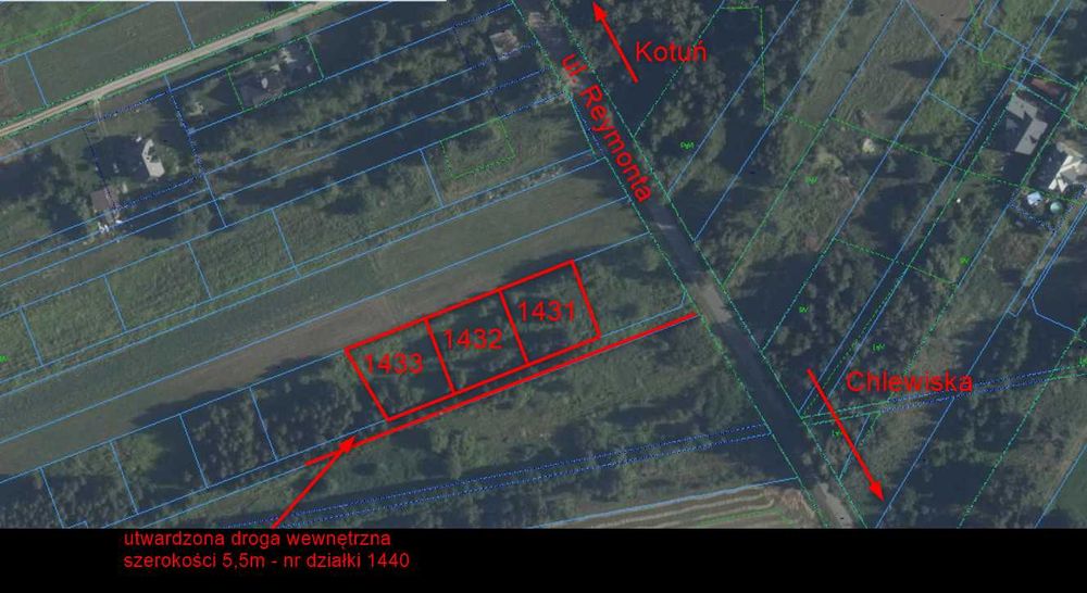 Sprzedam działkę budowlaną miejsc. Kotuń woj. maz. pow: 915m2, 911m2