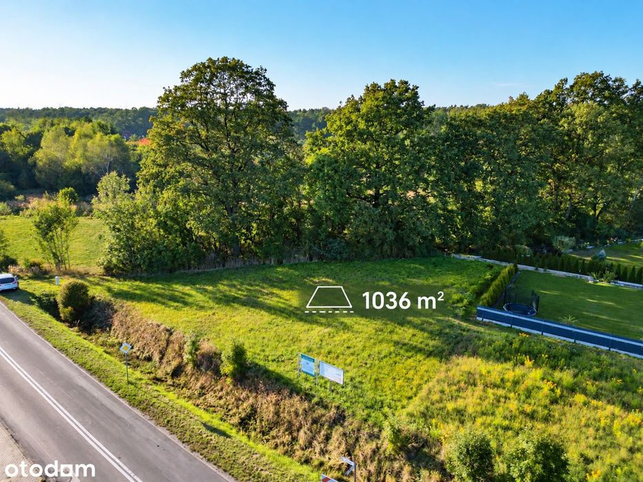 Działka budowlana 1036 m² | Połomia | Blisko lasu