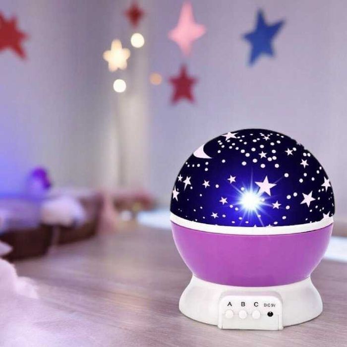 Projektor gwiazd kosmosu nieba księżyca obrotowy 360 stopni lampka