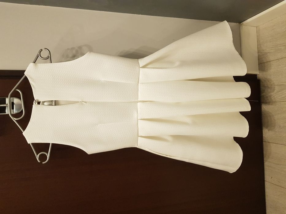 Biała sukienka, ślub cywilny, rozmiar S