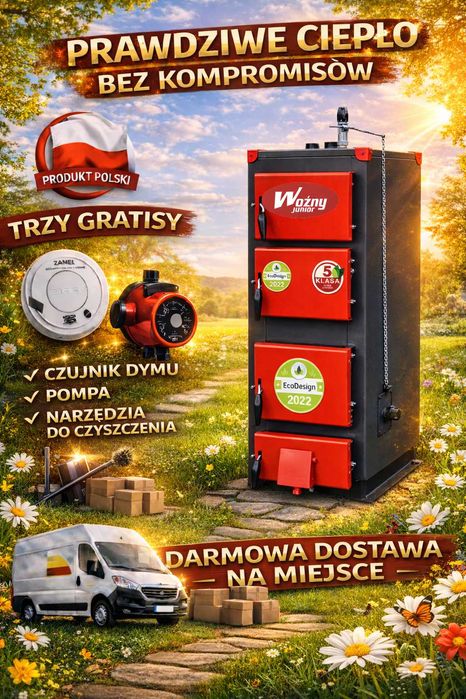 Kocioł c.o. zgazowujący drewno DREWPAL moc 13 kW