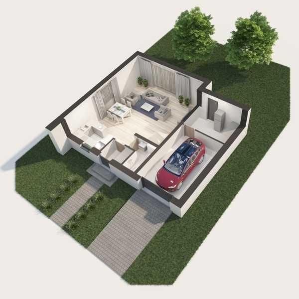Dom 121,61 m² dla rodziny – garaż, ogród, 3 min do Barcina