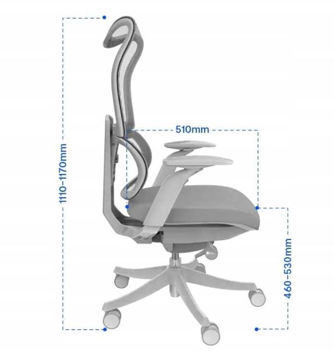 Ergonomiczne Krzesło z Dużym Wyprofilowanym Oparciem BS8