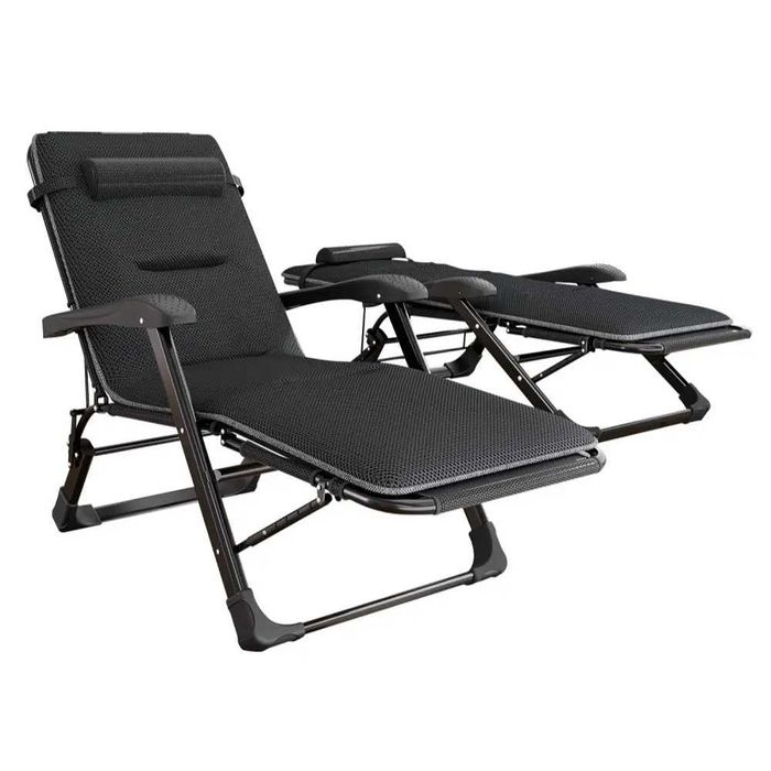 Розкладне крісло шезлонг садовий + матрац WCG FCB-S07PM