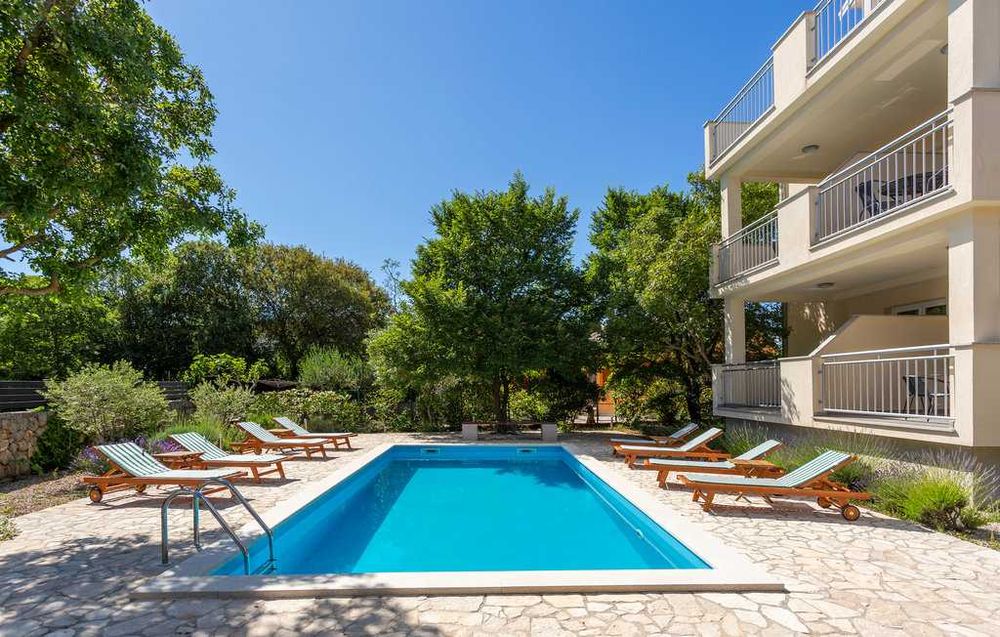 Wakacje, lato 2026,Chorwacja, wyspa KRK, basen, apartament dla 5 osób